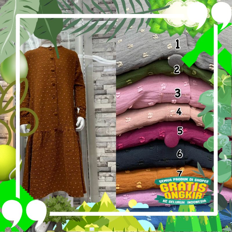 Olivia Mj Kimora Dress Anak Premium Gamis Anak Wanita/ edisi lebaran2023