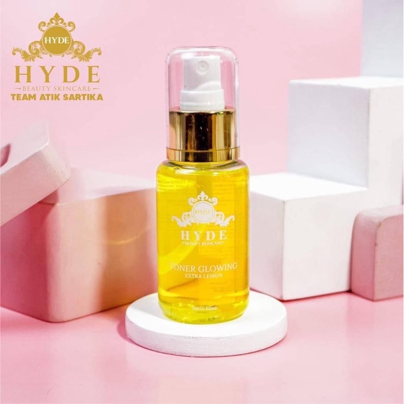 Hyde Beauty Skincare Paket Glowing isi 4 Toner Original Hyde Hayde Beauty Skincare Pemutih Pencerah Wajah Glowing Flek Hitam Jerawat Acne BPOM Distributor Hyde Lampung Jakarta Metro