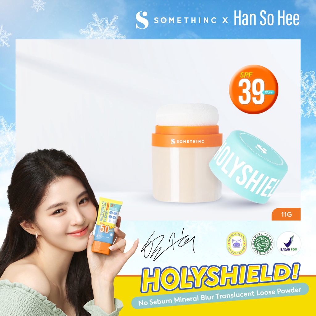 ★ BB ★ SOMETHINC No Sebum Mineral Blur Translucent Loose Powder SPF 39 PA++ - Somethinc Holyshield! Sunscreen Powder with Oil Control &amp; Pore Blurring Effect SPF39+ 11gr