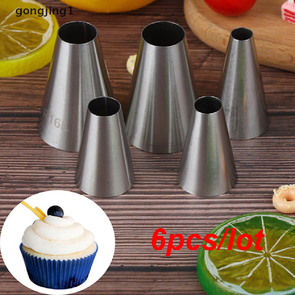 Ggg 5pcs Tips Dekorasi Krim Kue Bulat Besar Piping Icing Nozzle Pastry Tools ID