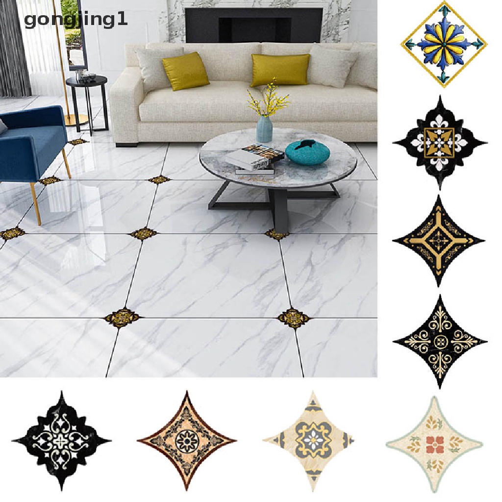 Ggg Printed Tile Diagonal Sticker Stiker Diagonal Ubin Lantai Tahan Air Wearable ID