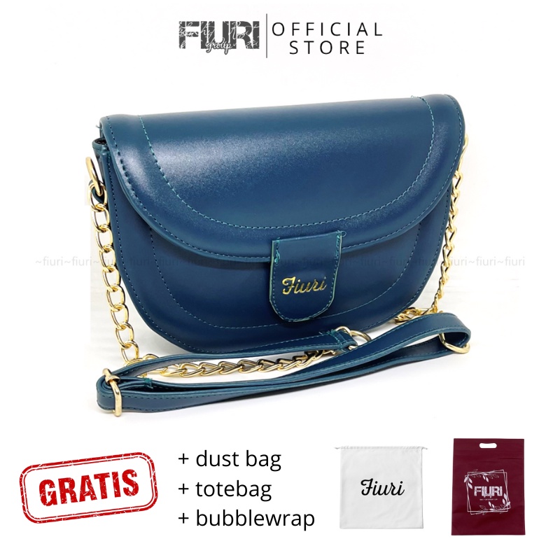 FIURI - UWI BAG CASTLETON GREEN - TAS SELEMPANG WANITA HITAM - TAS TREND IMPORT KOREA MURAH - SLINGBAG CEWEK - OUTFIT OOTD FASHION WANITA LEBARAN HARI RAYA RAMADHAN