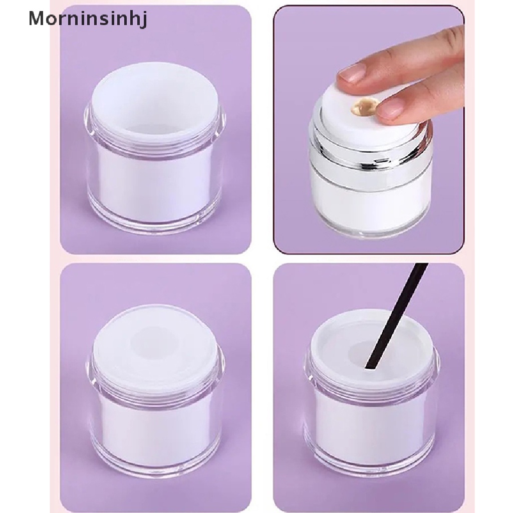 Mornin 15/30/50ml Vacuum Airless Pump Toples Wadah Kosmetik Isi Ulang Airless Travel id