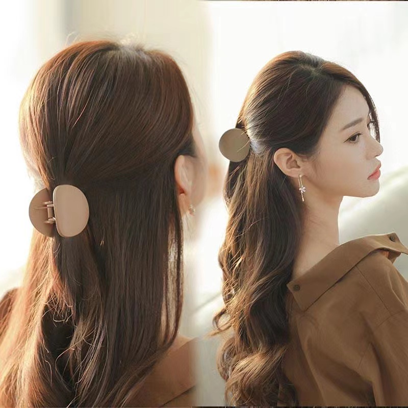 Jedai Doff Bulat Jepit Salon Korea Matte Mini Hair Claw Clips - Jedai Korea Impor Bulat Doff Edition