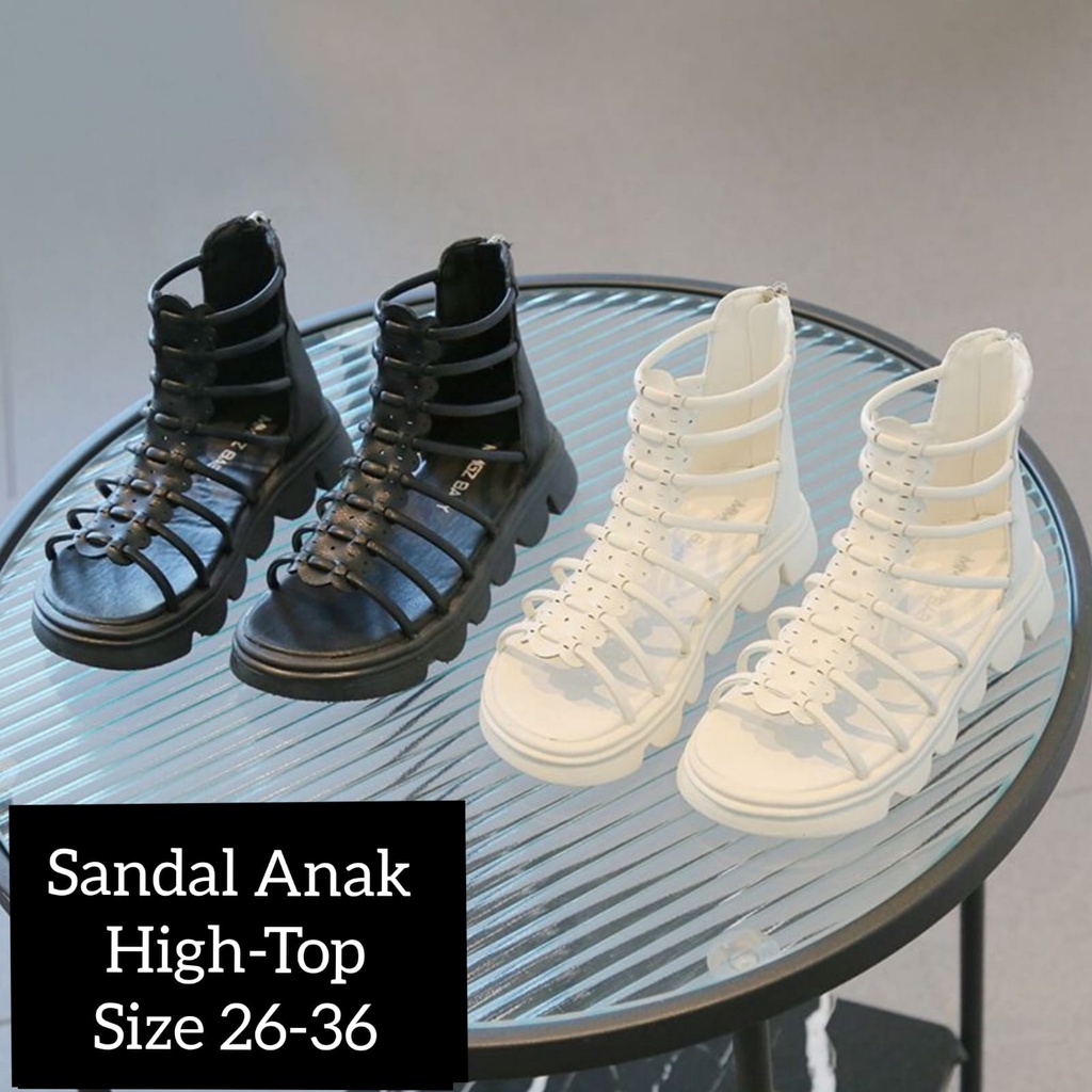 (LC-JKT) SD-9006 SANDAL ANAK PEREMPUAN HIGH-TOP RESLETING SIZE 26-36