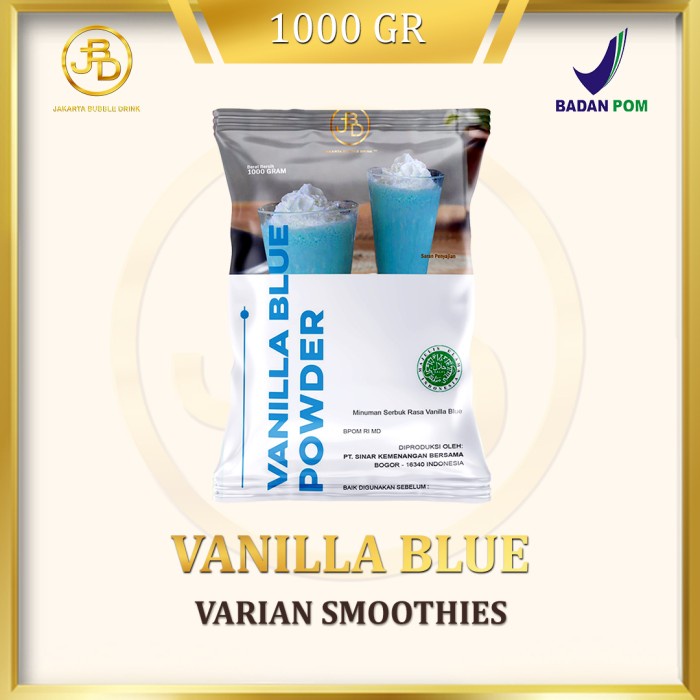

Ready Stock- Bubuk Minuman Premium Vanilla Blue 1Kg || Jakarta Bubble Drink