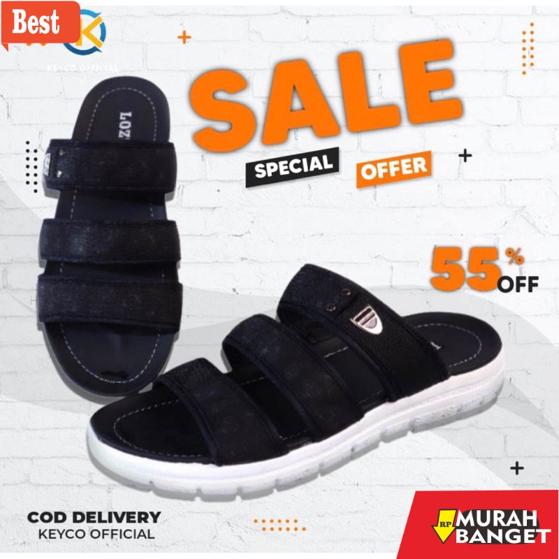 Cocok buat lebaran- Sendal Gunung Selop Casual Wanita Pria Kekinian Lozta CAMO W AS 07 Original Qual