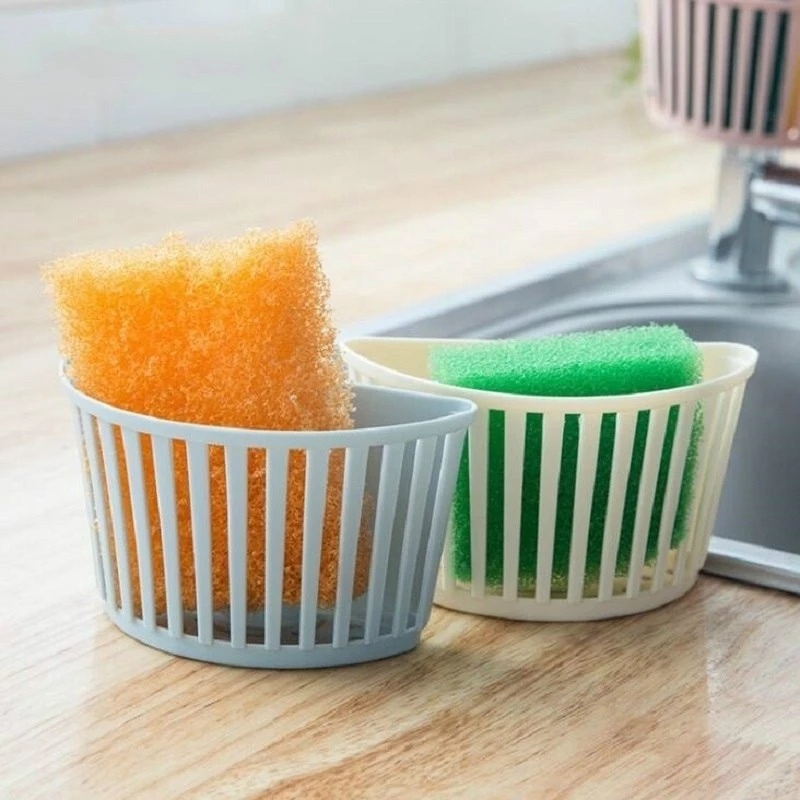 Instalasi Snap-in Dapur Baru Perlengkapan Kran Spons Rak Wastafel Plastik Bebas Pukulan Penyimpanan Gantung Drain Basket Spout Holder Kotak Kamar Mandi Organizer Rak