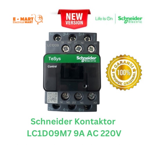 CONTACTOR LC1D09M7 SCHNEIDER 220V