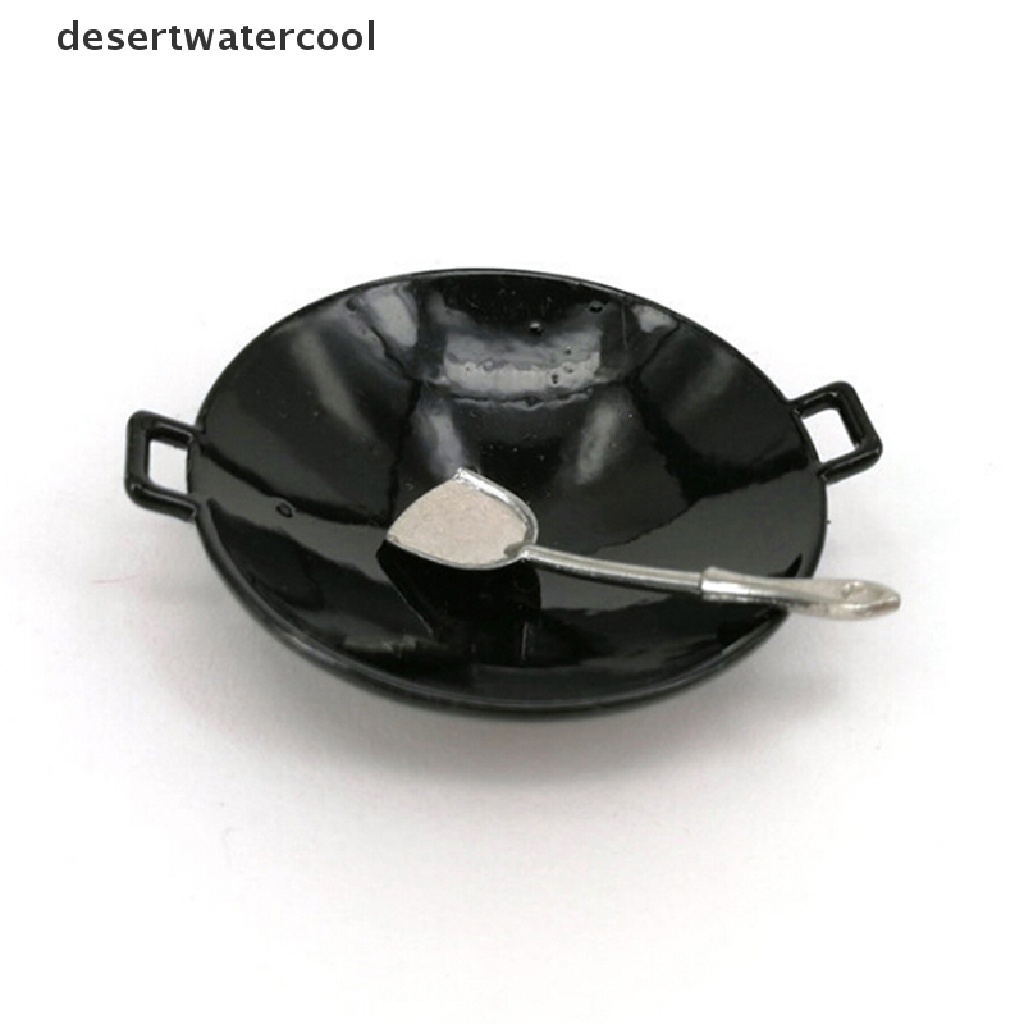 Deid 3Pcs/set1: 12rumah Boneka Miniatur Dapur Wajan Panci Penutup pancake turner Mainan Martijn