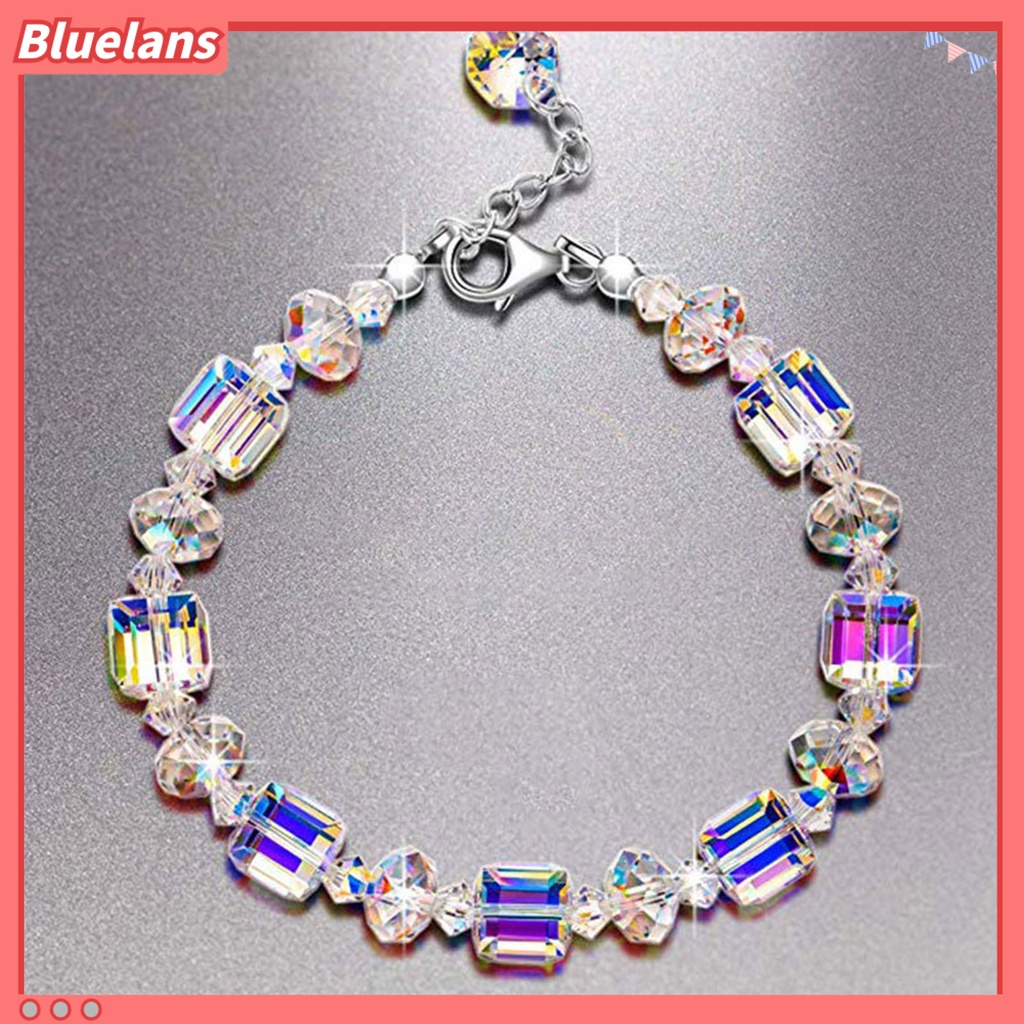 {In Stock} Adjustable Extension Chain Mom Bracelet Buckle Closure Cubic Clear Gelang Kristal Imitasi Menawan Hadiah