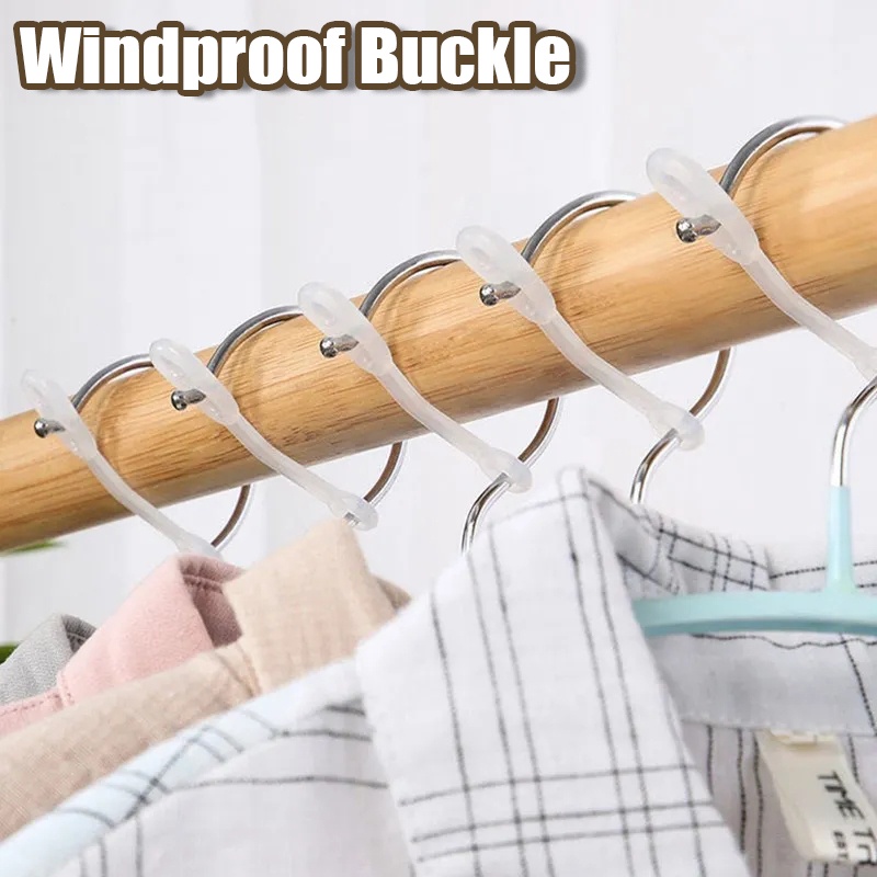 Gantungan Konektor Silikon Strip Gesper Gantungan Baju Luar Ruangan Kait Klip Anti-drop Tetap Kait Gesper Aksesoris Rumah Rak Pengering Kait Gantungan Baju Windproof Buckle Anti Slip