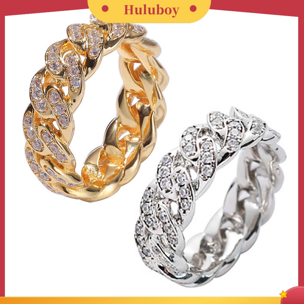 {Ready Stock} Fashion Memutar Cincin Kreatif Perhiasan Cincin Cubic Zirconia Alloy Finger Ring Untuk Hadiah