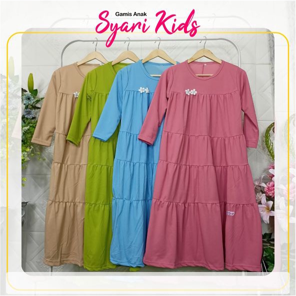 ZASKIYA - Gamis Anak Syari Kids / Gamis Anak Rumbai Full usia 3-6 thn