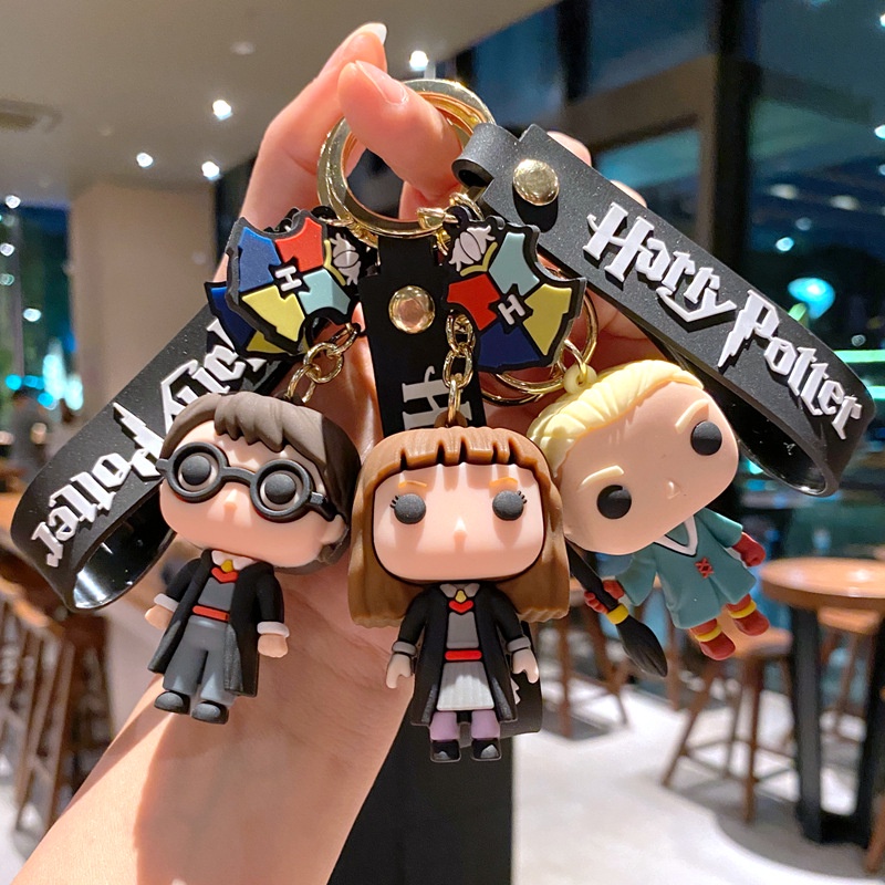 2023gantungan Kunci Kartun Harry Potter PVC Hermione Malfoy Lord Voldemort Anime Figurine Boneka Ransel Liontin