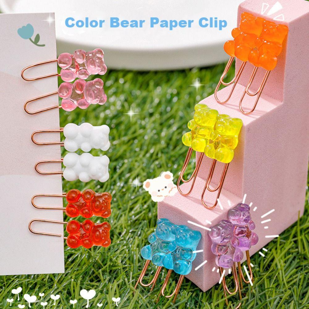 Nanas 20PCS Klip Kertas Perlengkapan Sekolah Organizer Logam Mengikat Klip Stationery Clip Holder