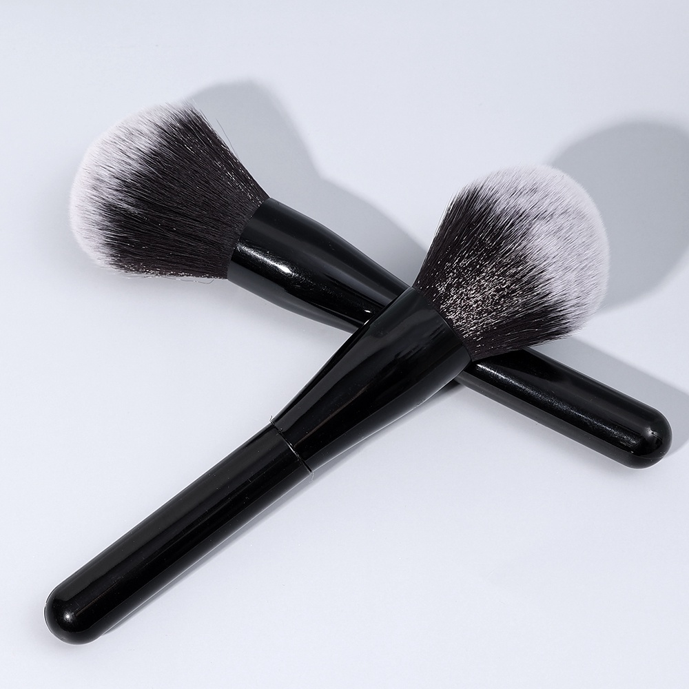 Kuas Makeup Bubuk Besar Hitam/Serat Halus Soft Powder Blusher Fine Powder High Gloss Brushes