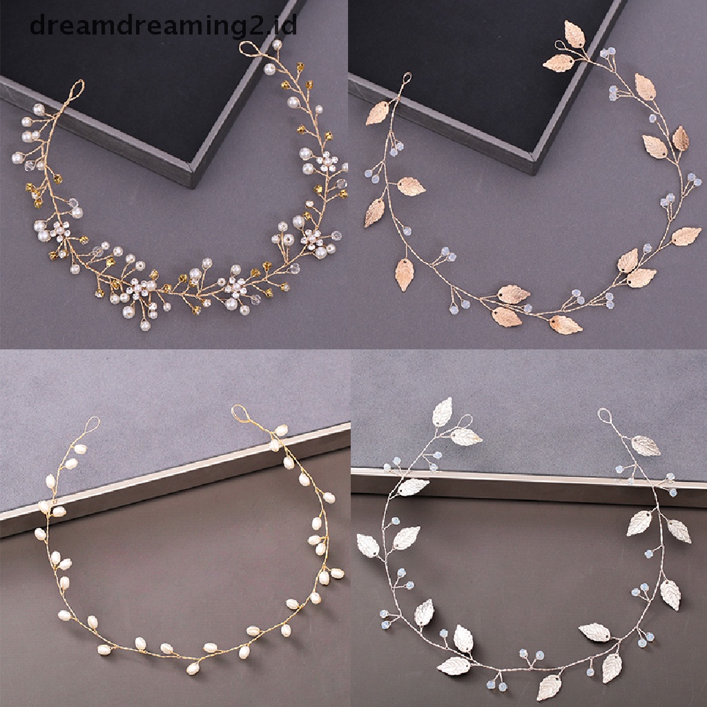 (hot) Wanita Bando Mutiara Berlian Imitasi Bunga Headband Pernikahan Aksesoris Rambut Untuk Wanita Bridal Headband Rambut Perhiasan Aksesoris Pernikahan//