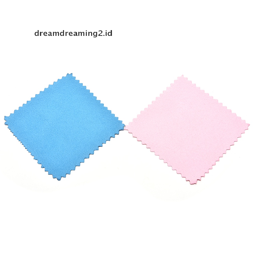 (hot) 10x New Jewelry Polishing Cloth Cleaning Untuk Plaum Gold Dan Sterling Silver//