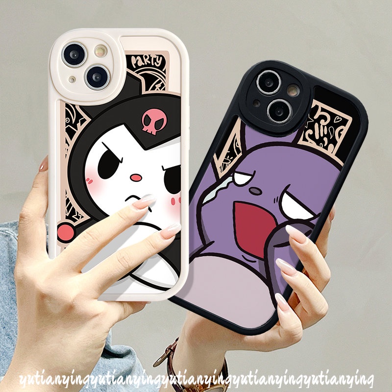 Soft Tpu Back Case Kompatibel Untuk IPhone 7Plus 11 13 12 14 Pro Max 6 7 8 6s Plus XS X XR Max SE 2020 Couple Kartun Lucu Kuromi Baku Cover