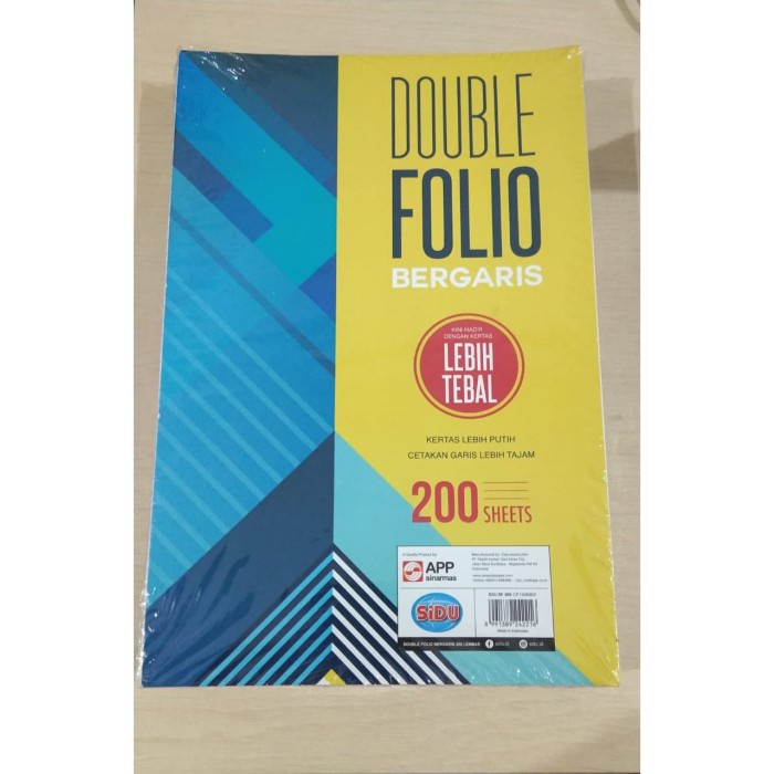

Kertas Double Folio Bergaris SIDU isi 200 lembar