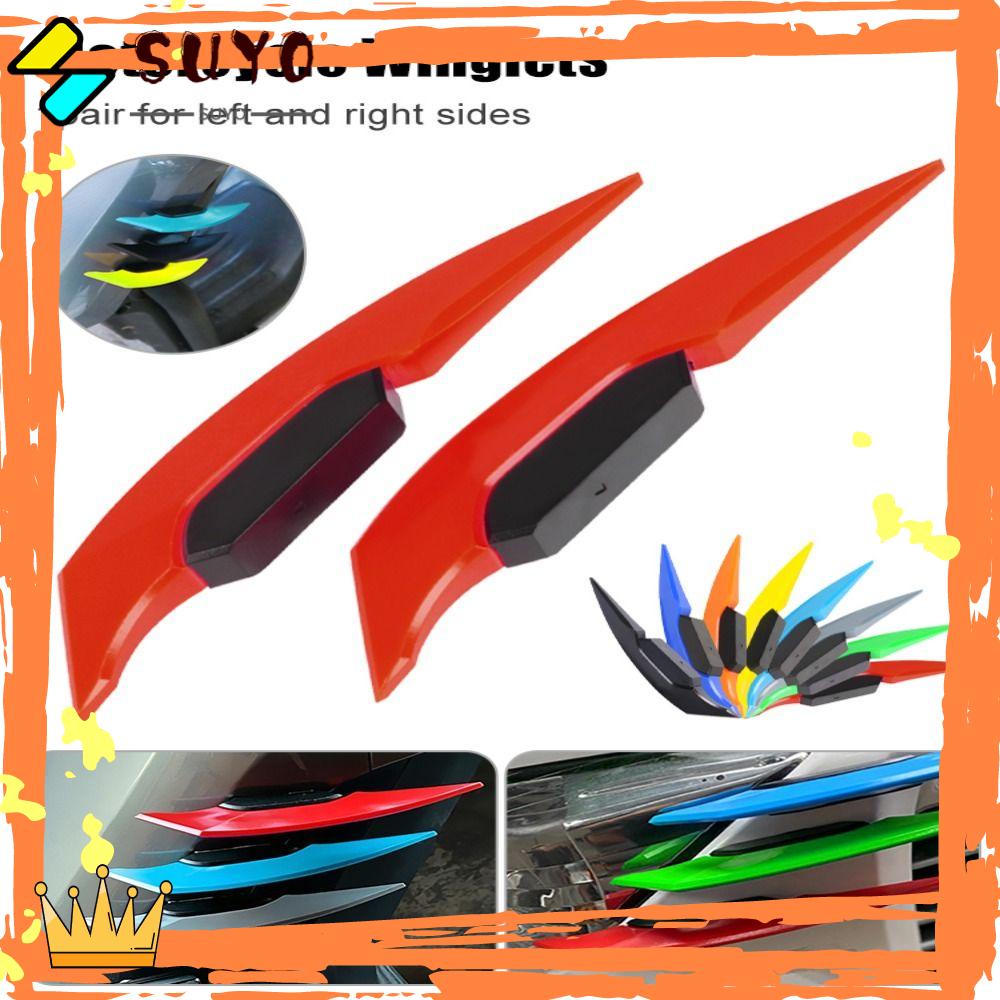 Suyo 1pasang Motor Front Fairing Universal Spoiler Wing Shield Decor Stiker Hiasan Motor