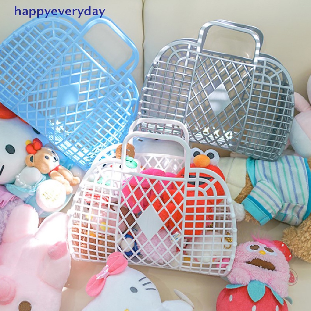 [happy] Keranjang Shower Removable Keranjang Mandi Plastik Bathroom Hollow Wash Storage Basket [ID]