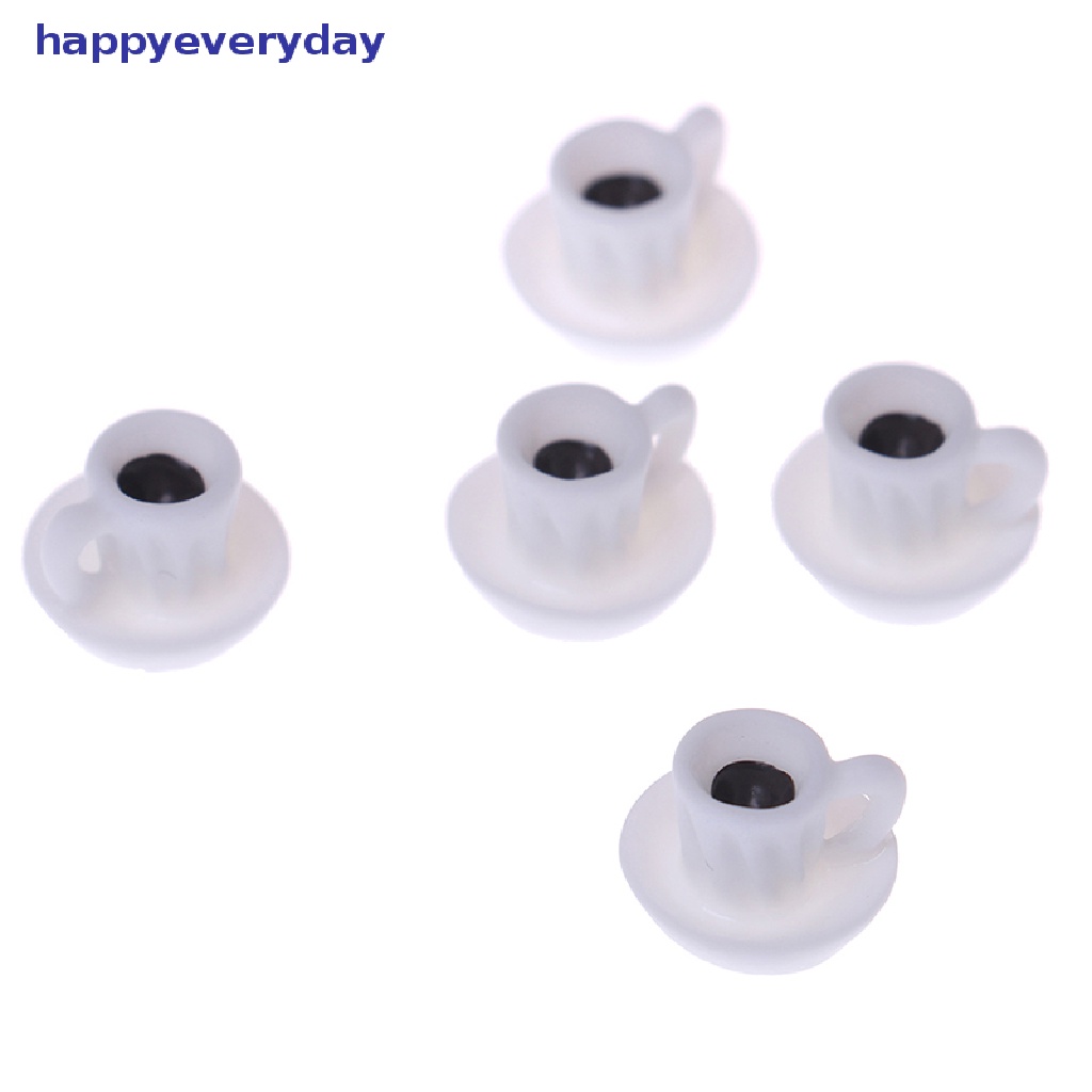 [happy] 5pcs Cangkir Kopi Rumah Boneka Mini Minuman Peralatan Makan Rumah decors Boneka Aksesoris [ID]