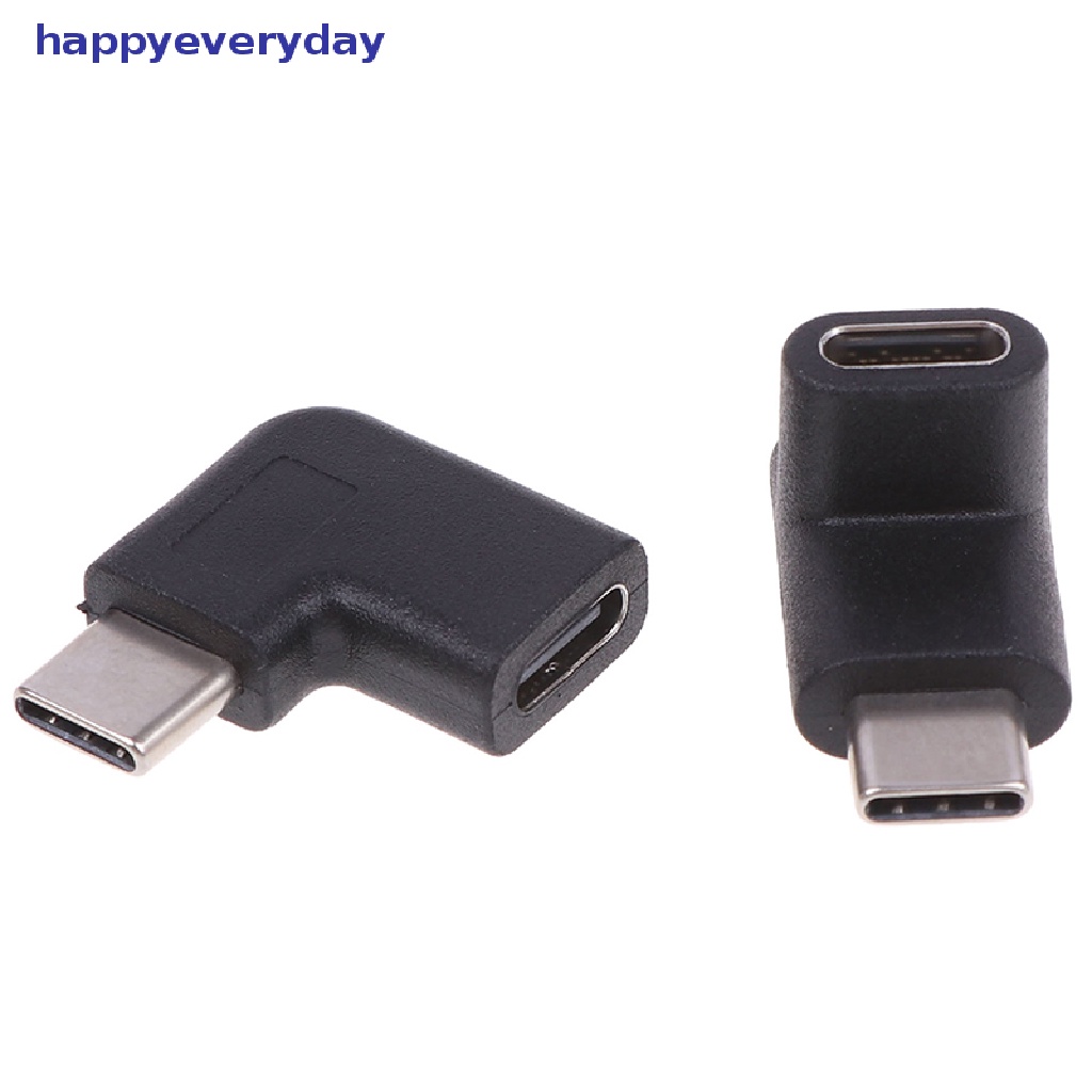 [happy] Sudut Kanan 90derajat USB 3.1 Tipe C Male To Female USB-C Converter Adapter [ID]