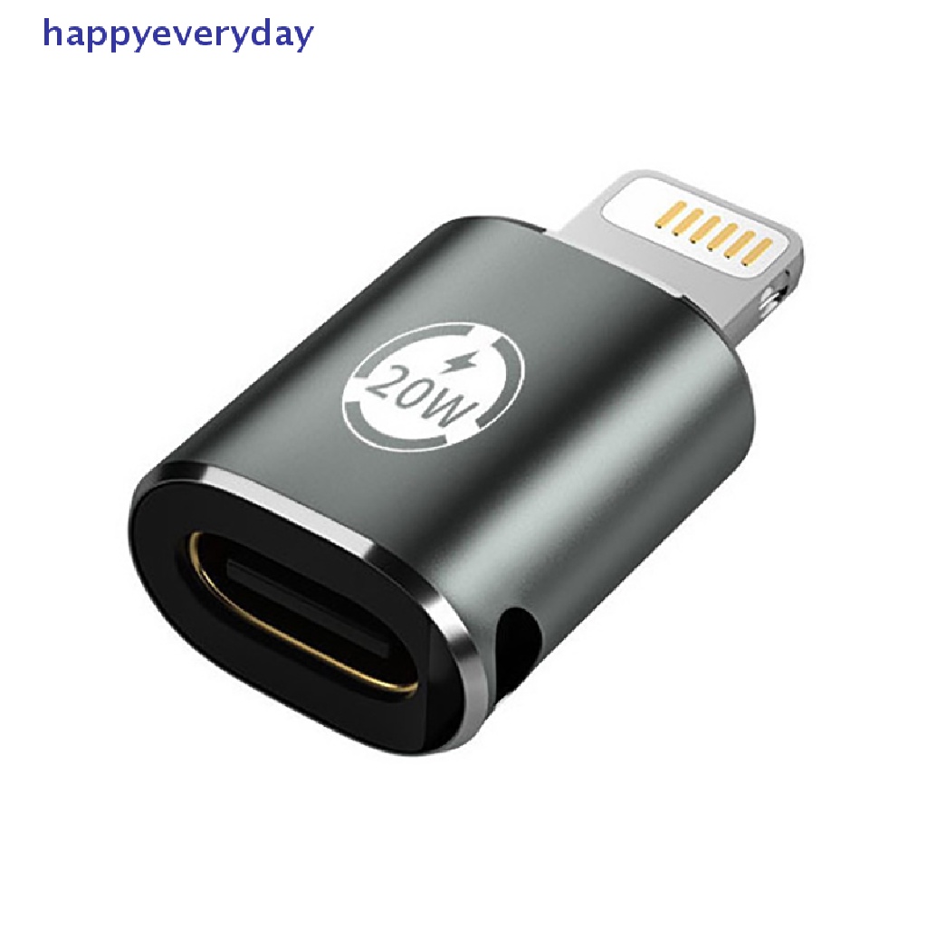 IPHONE [happy] Adaptor Multi Fungsi Tipe-C Female To Lightning Male 20W Pengisian Cepat Adaptor Ponsel Ios Adapter Fast Charging Transfer Data Extension Converter Untuk Iphone11Ipho