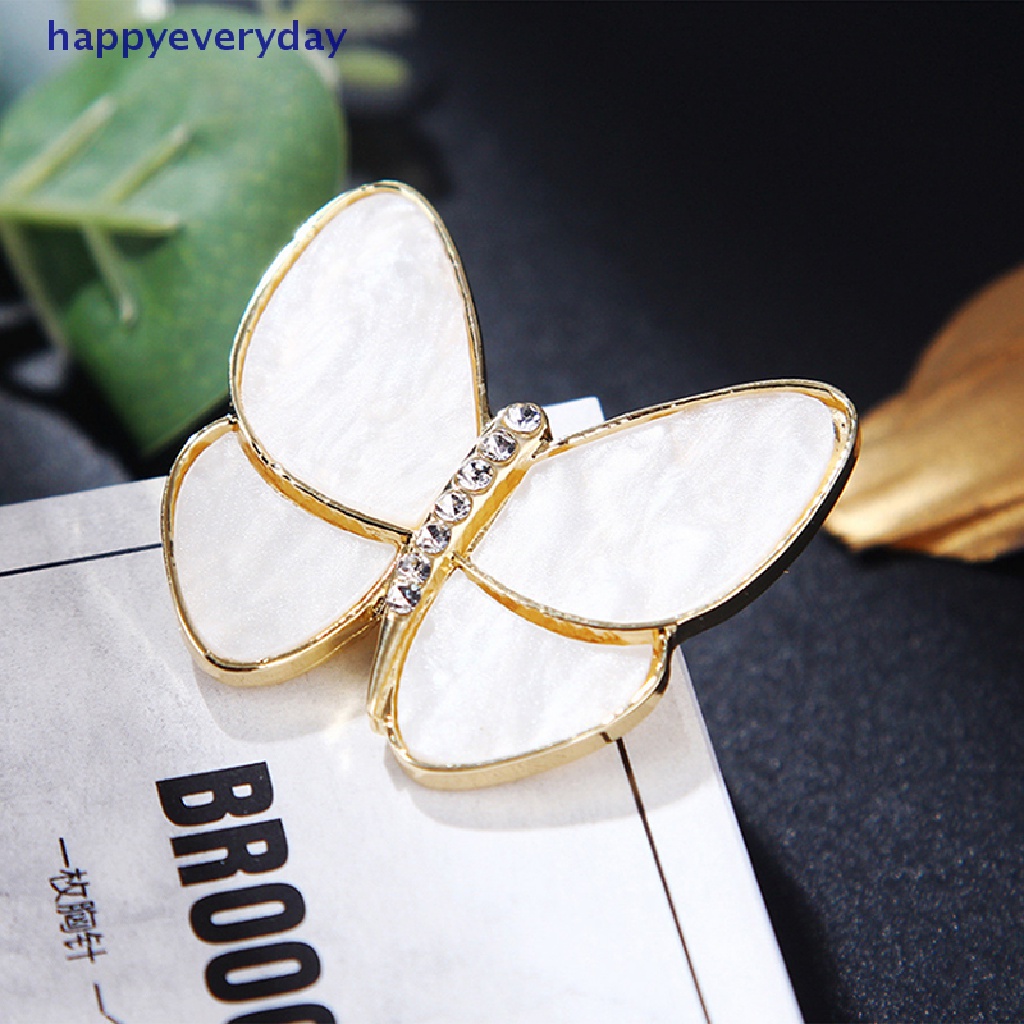 [happy] 1pc Pakaian Butterfly Pin Bros Pin Fashion Hadiah Untuk Wanita Gadis Perhiasan Pesta [ID]