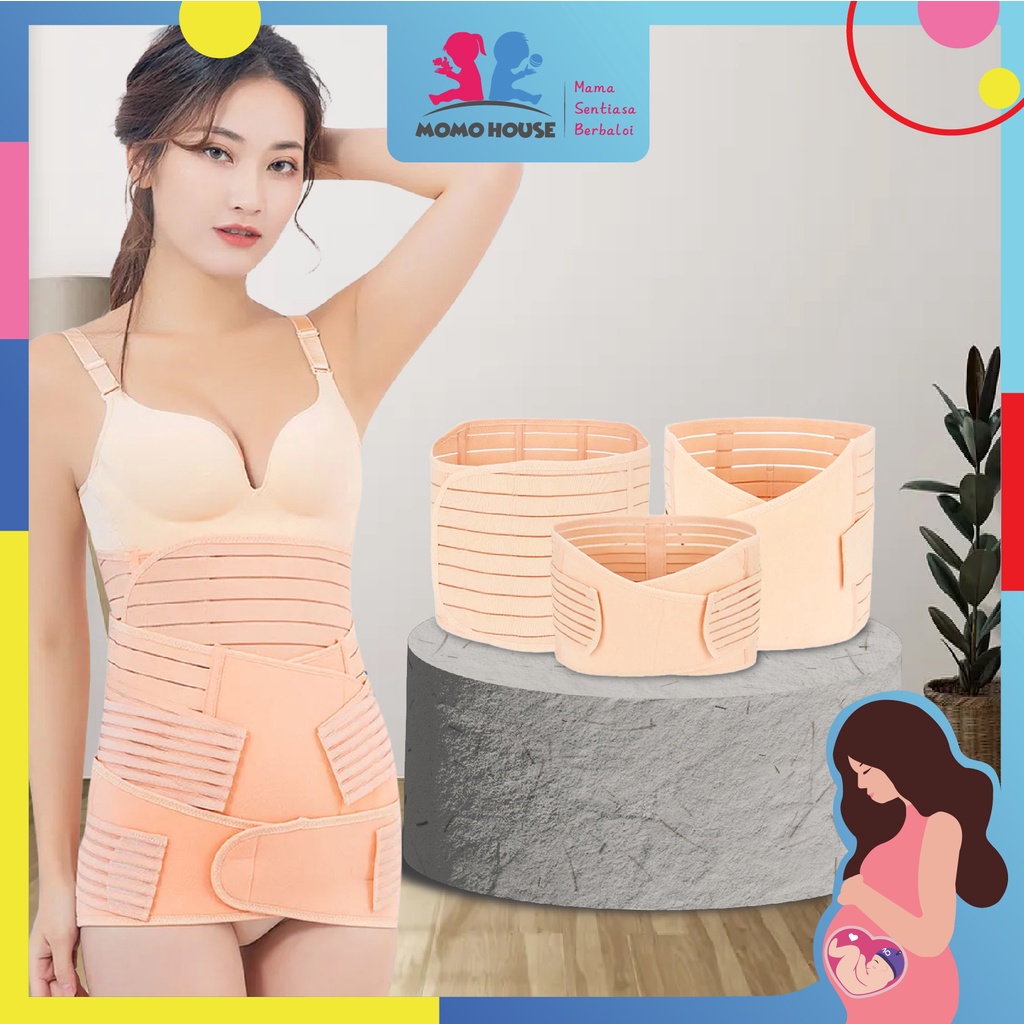 MOMO HOUSE Korset Melahirkan Korset Pelangsing Perut Buncit Wanita Korset Celana Pengecil Perut Korset Perut