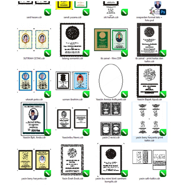 50 Desain Cover Yasin Hal 2 CorelDraw v15