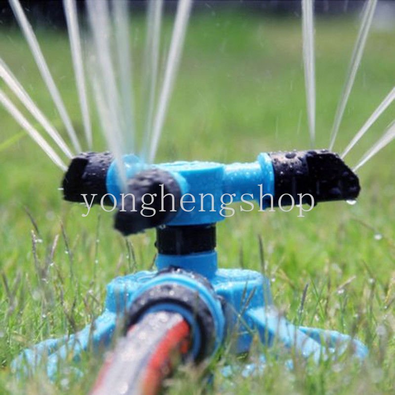 Sprinkler Putar Otomatis 360derajat Sprinkler Air Rumput Taman Sprayer Trisula Nozzle Penyiraman Irigasi Taman Sprinkler Drippers Alat Berkebun