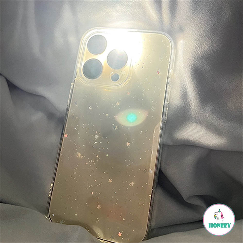 IPHONE Casing Bening Glitter Mewah Untuk Iphone13 14 11 12 Pro 12 X XR XS Max SE 7 8 Plus Cover Silikon Ponsel Transparan Lembut