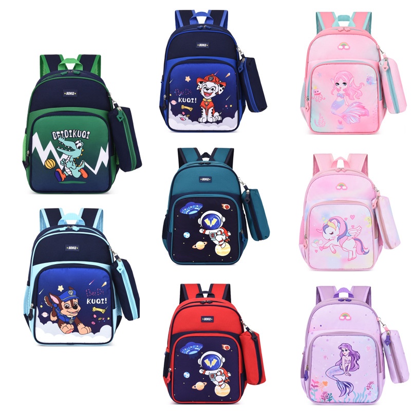 T2010 Tas ransel anak sekolah dengan tempa pensil import harga grosir bisa bayar di tempat