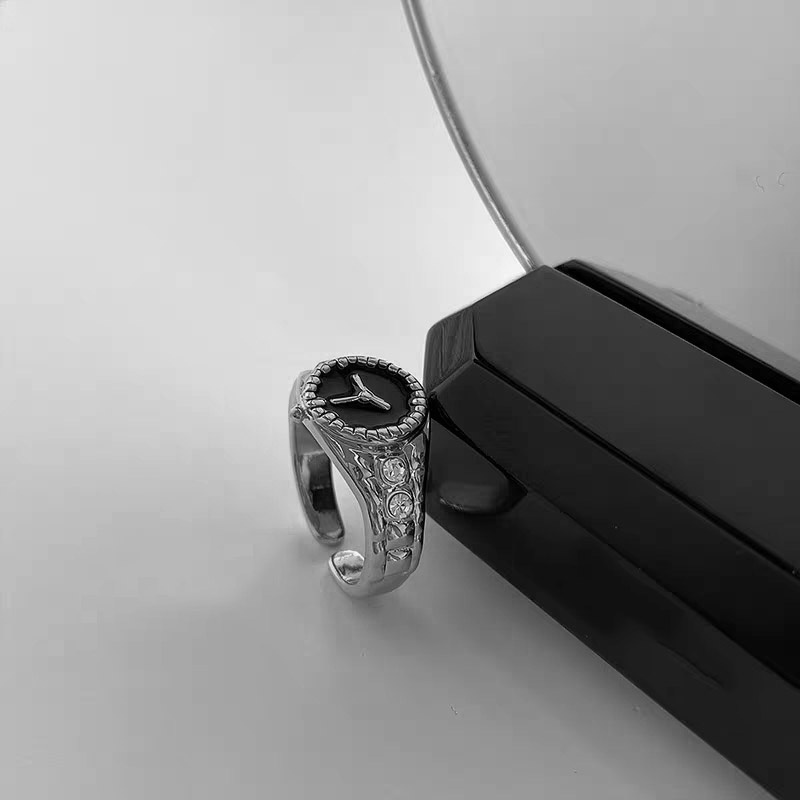 Cincin Gaya Jam Tangan Korea Desain Unik Sederhana Niche Open Ring