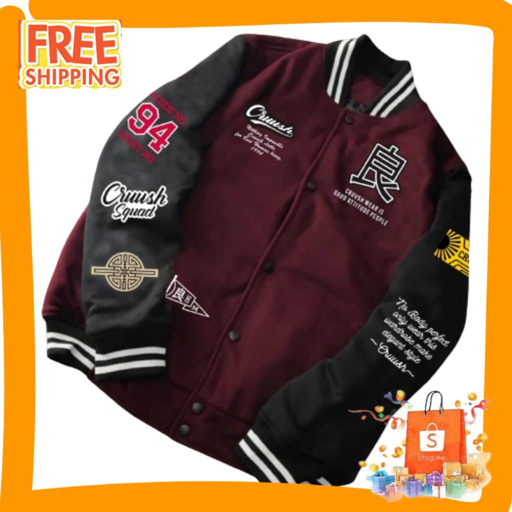 JAKET VARSITY FASHION NEW NONGKRONG/ [COD] Jaket Varsity Baseball Original Distro Untuk Pria Wanita 