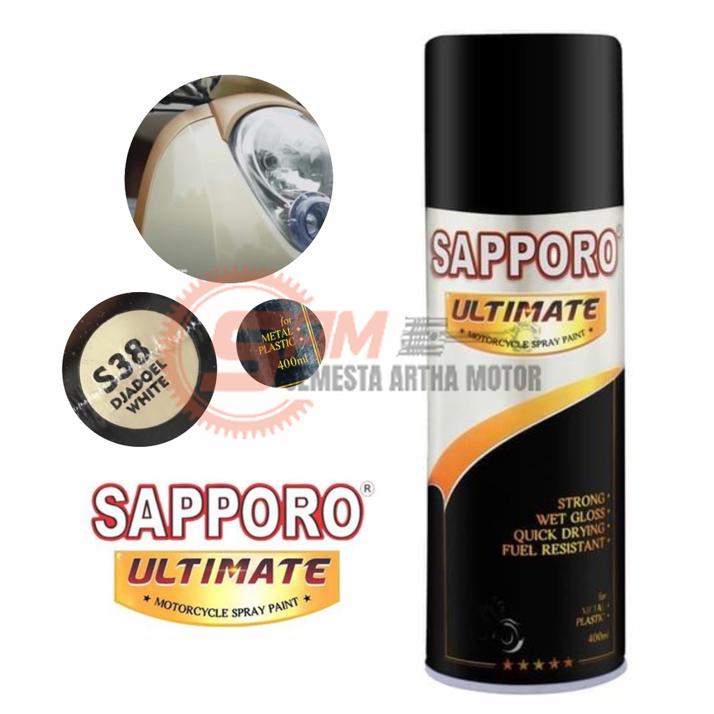 

Pilox Sapporo Ultimate Djadoel White S38 Cat Semprot Putih Pilok Metal Plastik Aerosol Spray