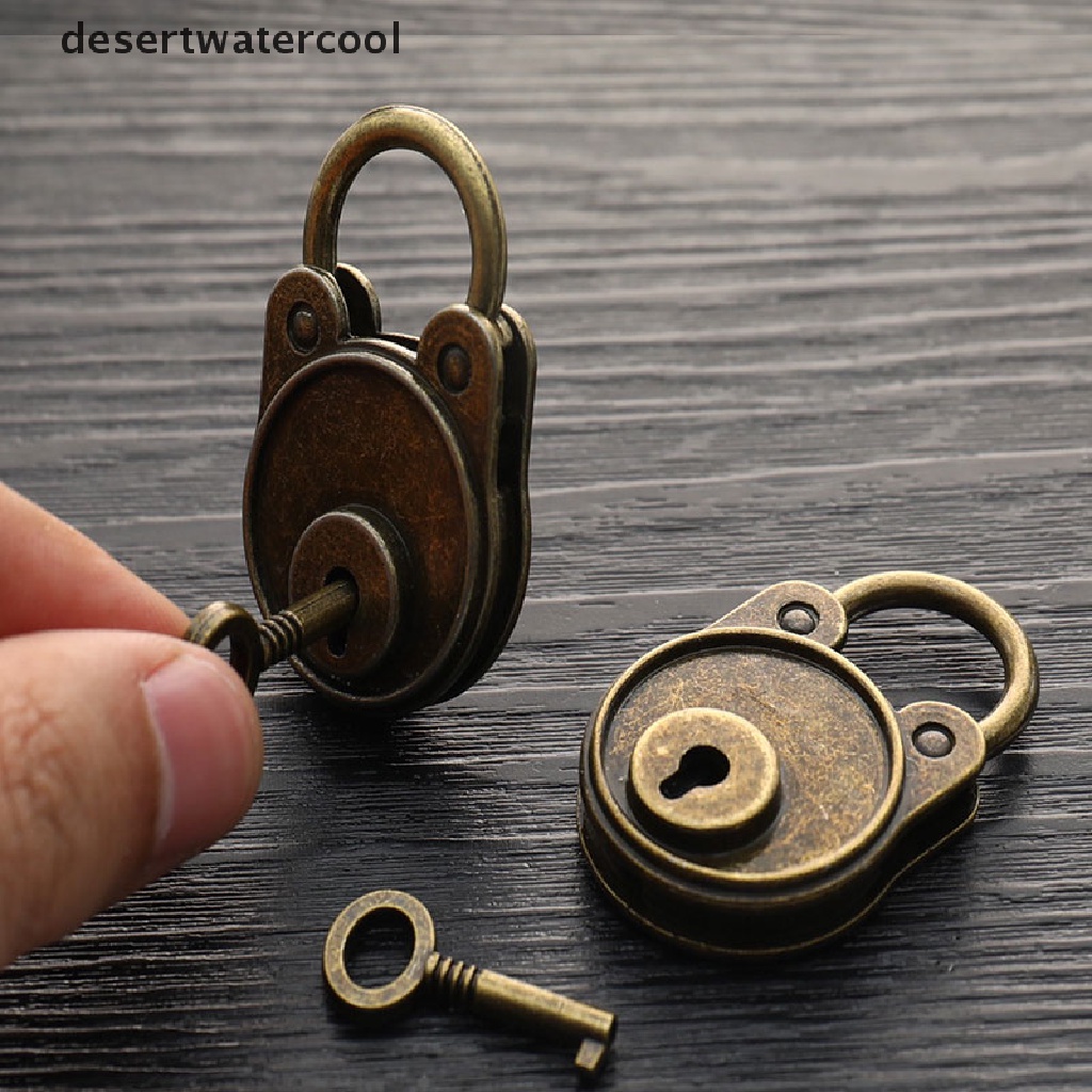 Deid Gembok Vintage Gaya Lama Lock Notebook Koper Antik Bronze Plated Padlock Martijn