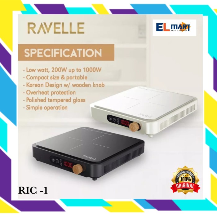 Ravelle Kompor Induksi Listrik Low Watt RIC 1 RIC1 Induction Cooker