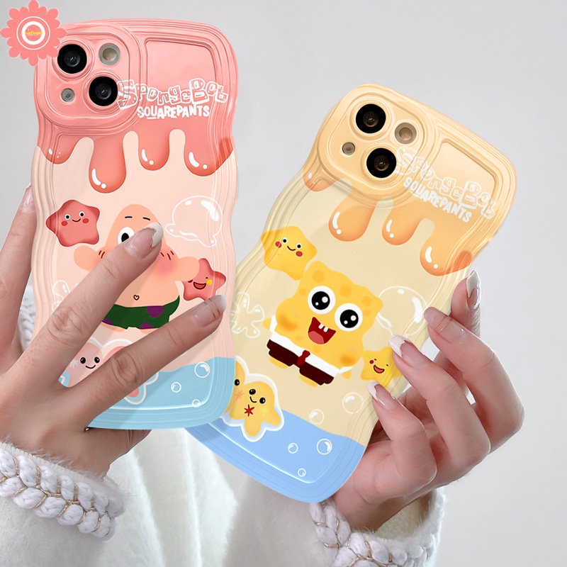 Case Redmi Note11 10 8 9 11s 10s 11Pro 9s 10Pro Max Redmi 12C 9T 9A 10C 10 A1+9C A1 10A 9mi 11T Pro POCO X3 NFC Pro M3 Kartun Lucu SpongeBob Patrick Star Wavy Soft Tpu Sarung