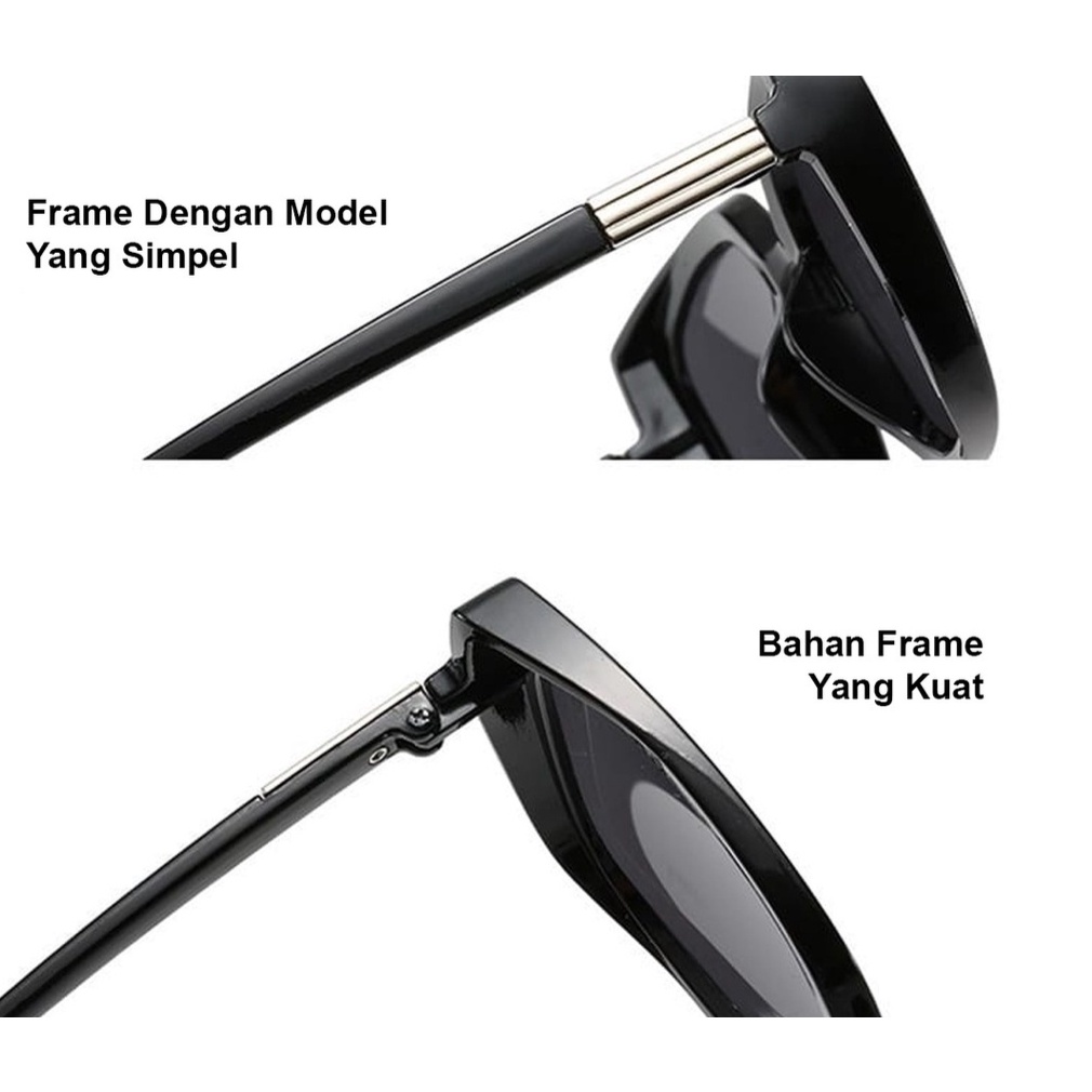 Kacamata Hitam Sunglasses Unisex Fashion Korea untuk Pria dan Wanita