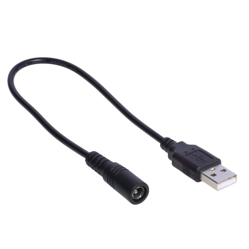 Cre 30cm USB Ke DC 5.5x2.1mm 5V Kabel Power Male to Female USB Barel Konektor Kabel Charger Untuk Router Kipas Kecil Berbicara