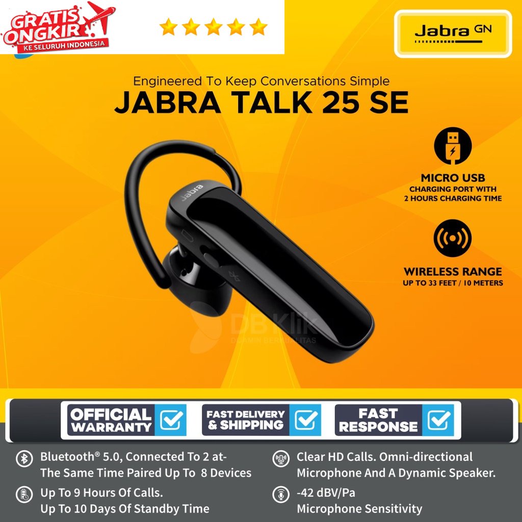 Headset JABRA Talk 25 SE Wireless Bluetooth - JABRA Talk 25 SE Headset