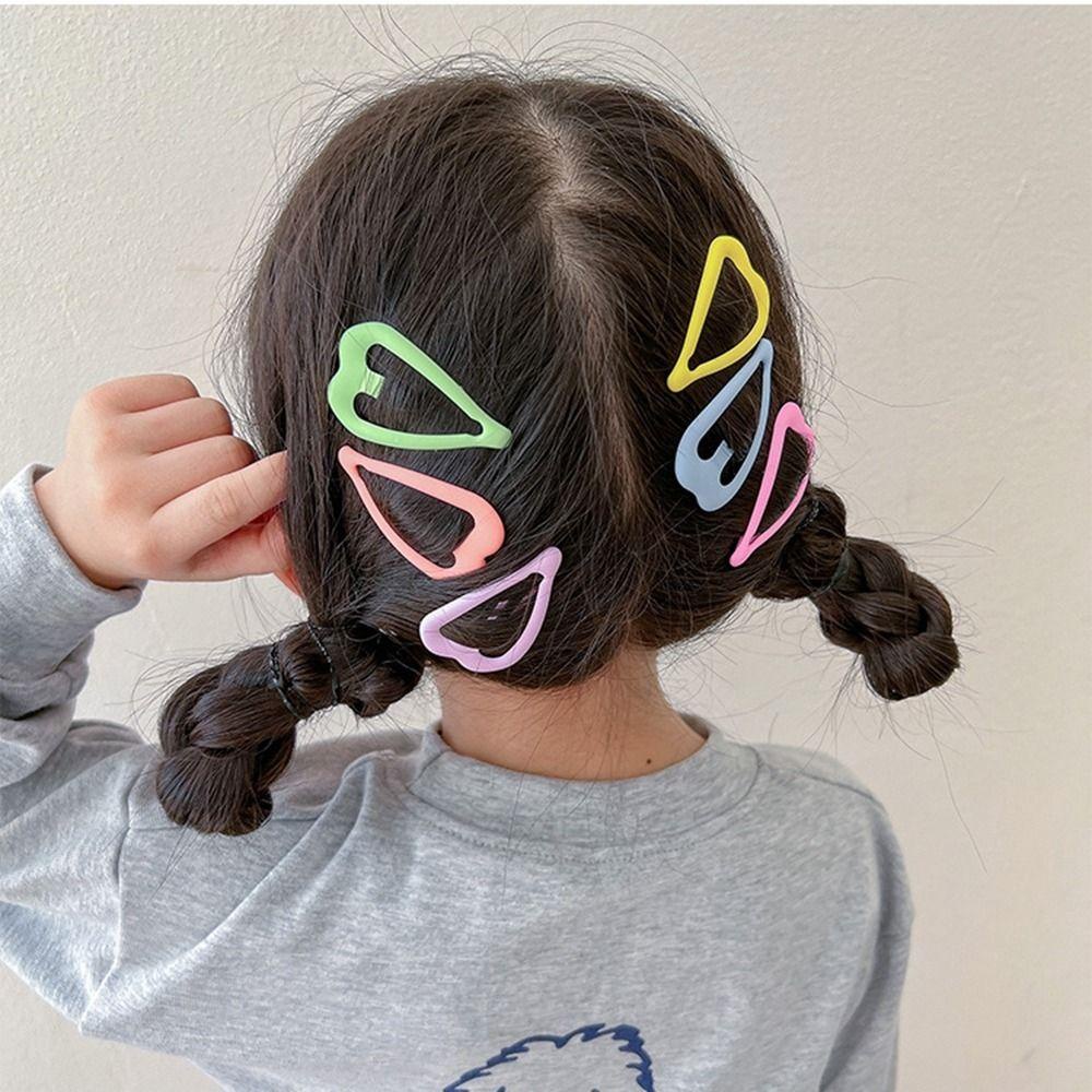 NEEDWAY Anak Jepit Rambut Set Lucu Kreatif Poni Klip Kupu-Kupu Permen Warna Bintang Logam Jepit Rambut Bintang Berujung Lima Bentuk Geometri Gadis Bayi Hair Clip