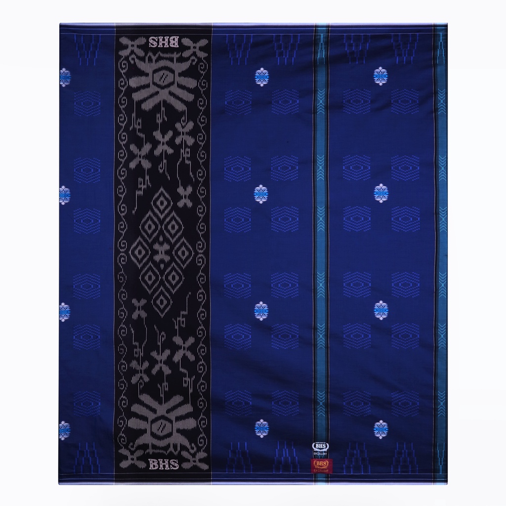 Sarung BHS Excellent Gold Motif E52 STA Biru Tua 02 / BHS COD/ TERMURAH/ FULL TAG/ ORIGINAL