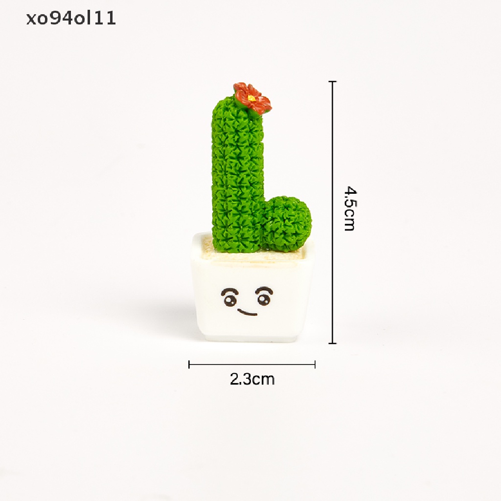 Xo 4Pcs Simulasi Kreatif Kaktus Berbentuk Hiasan Dekorasi Prop Cactus OL