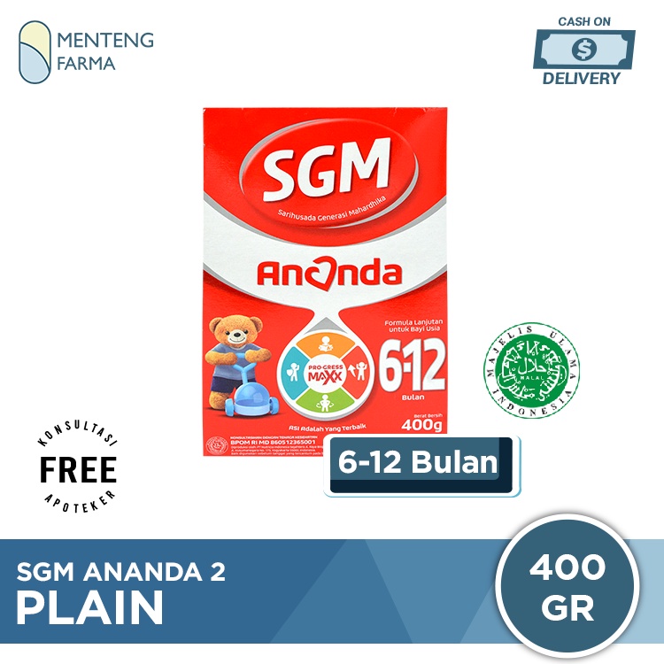 SGM Ananda 2 (6 - 12 Bulan) Formula Bayi Bubuk 400 Gram