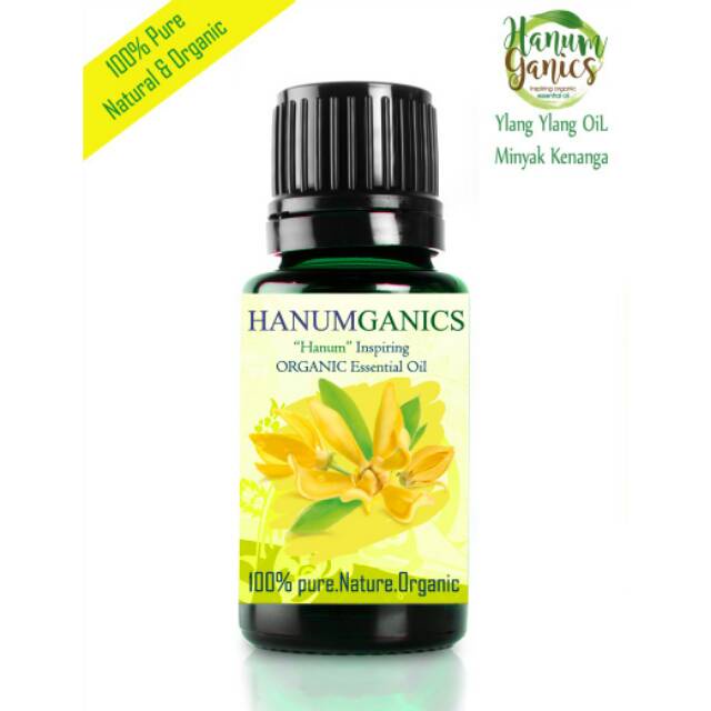 Hanumganics~ylang ylang oil ~ minyak kenanga~ 5, 10 ml. Pure nature organic. - ABH Store